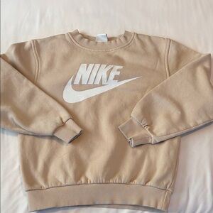 Kids Nike Tan Crewneck Sweatshirt